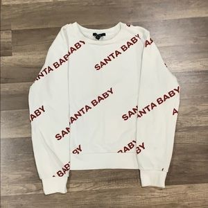 Santababy red and white forever21 crewneck size M